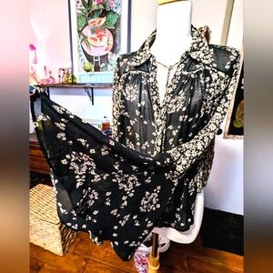 Free People Floral top S/